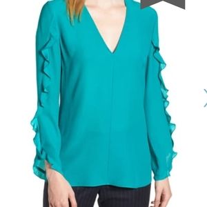 Lewitt Silk Ruffle sleeve  blouse